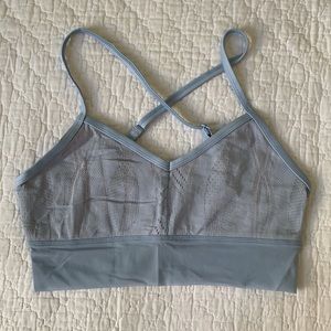Alo Yoga Aria Sky/Buff mesh sports bra